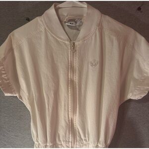Adidas Cream Zip-Up Jumpsuit Womens XS without rips or stains